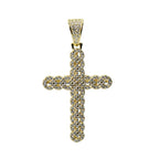 Lattice Cross 925 Sterling Silver Moissanite Pendant 3.5ct