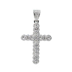 Iced Out Moissanite Pave Cross 925 Sterling Silver Pendant 3.5ct