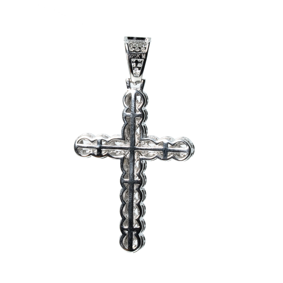 Iced Out Moissanite Pave Cross 925 Sterling Silver Pendant 3.5ct (2)