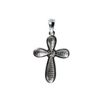 Pave Moissanite Cluster Cross Pendant in 925 Sterling Silver (2)