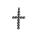 925 Sterling Silver Moissanite Pave Cluster Cross Pendant 1.5ct (2)