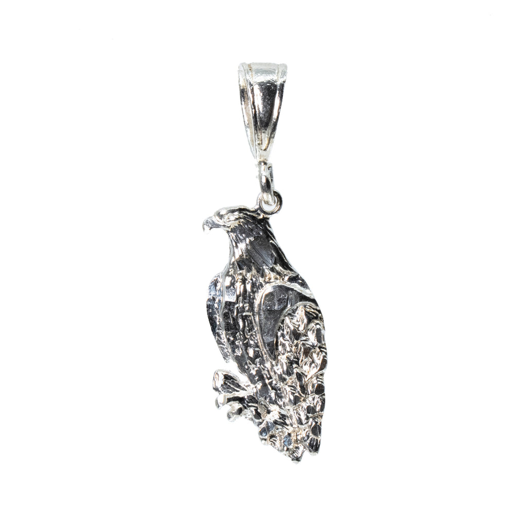 Textured Sterling Silver 925 Eagle Bird Pendant