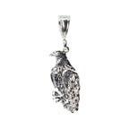 Textured Sterling Silver 925 Eagle Bird Pendant