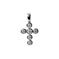 Bezel Set Moissanite Cross Pendant in 925 Sterling Silver 0.50ct