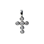 Bezel Set Moissanite Cross Pendant in 925 Sterling Silver 0.50ct