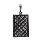 Queen of Diamonds Playing Card Pendant in Silver with Moissanite (2)