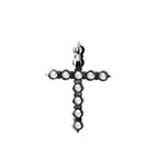 Sterling Silver 925 Prong Set Round Cubic Zirconia Cross Pendant (2)