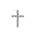 Sterling Silver 925 Prong Set Round Cubic Zirconia Cross Pendant