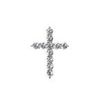 Sterling Silver 925 Prong Set Round Cubic Zirconia Cross Pendant