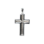 Sterling Silver 925 Moissanite Pave Cross Pendant 1ct (2)