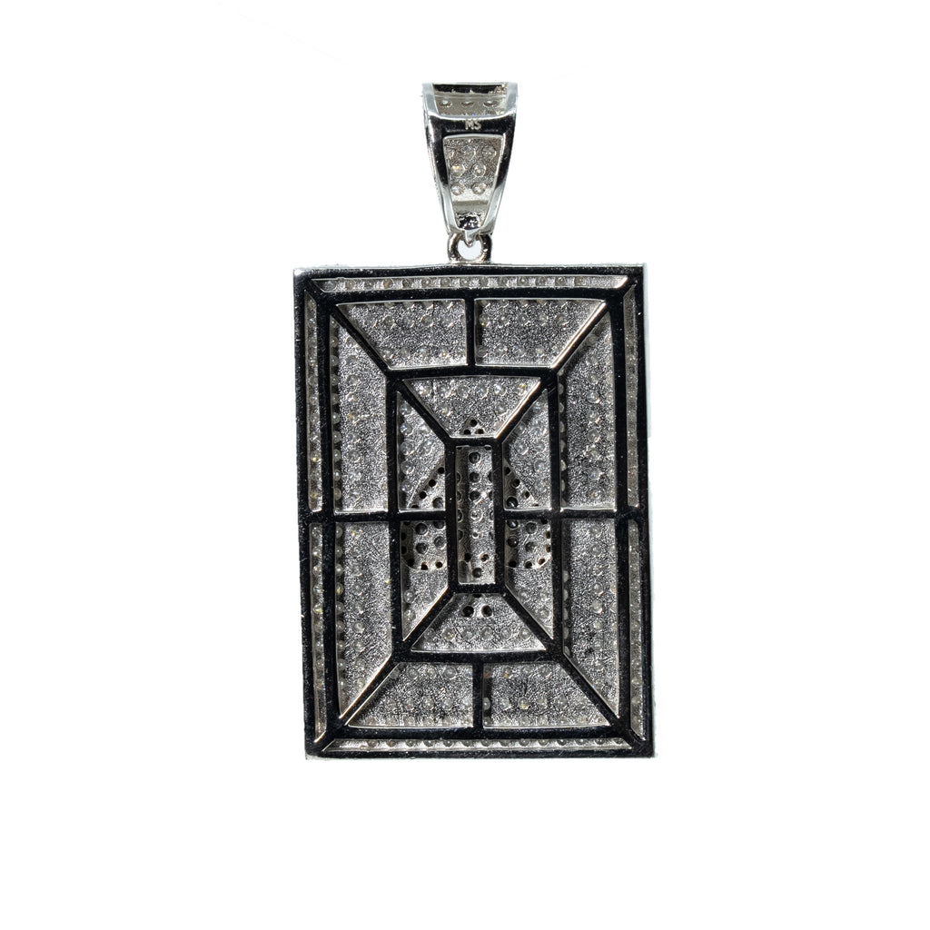 Ace of Spades Iced-Out Pendant in Silver with Moissanite (2)