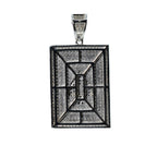 Ace of Spades Iced-Out Pendant in Silver with Moissanite (2)