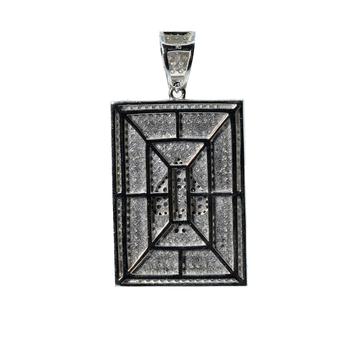 Ace of Spades Iced-Out Pendant in Silver with Moissanite (2)