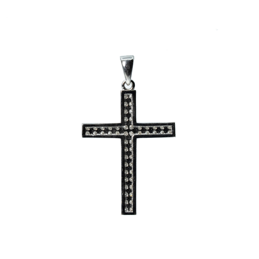 Pavé Moissanite Cross Pendant in 925 Sterling Silver 0.62ct Unisex (2)