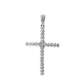 Sterling Silver 1ct Moissanite Pavé Cross Pendant