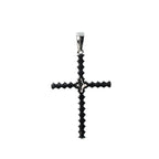 Sterling Silver 1ct Moissanite Pavé Cross Pendant (2)