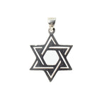 Geometric Star of David 925 Sterling Silver Cutout Pendant (2)
