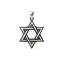 Geometric Star of David 925 Sterling Silver Cutout Pendant
