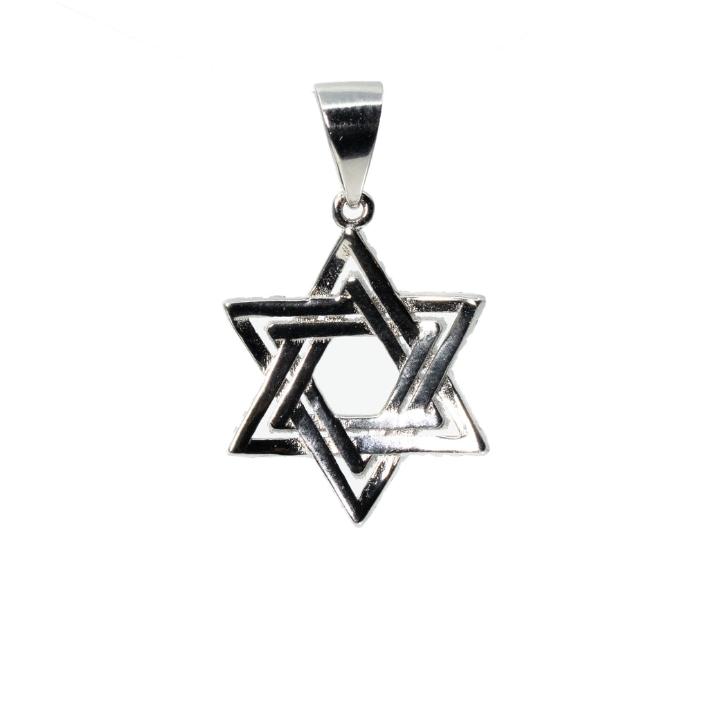 Double Outline Star of David 925 Silver Moissanite Pendant 1.25ct (2)