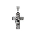 Sterling Silver 925 Moissanite Jesus Crucifix Pendant with Pave Detailing 1.00ct