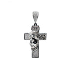 Sterling Silver 925 Moissanite Jesus Crucifix Pendant with Pave Detailing 1.00ct