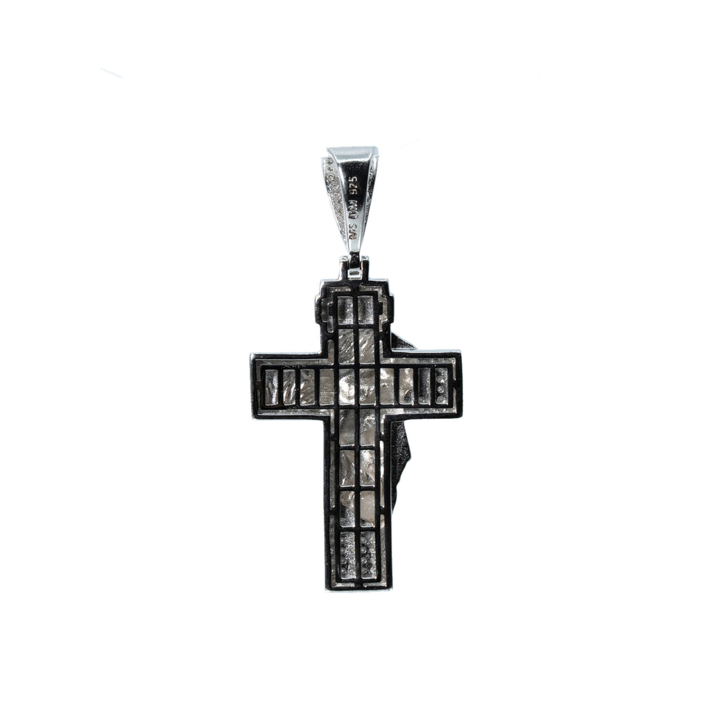 Sterling Silver 925 Moissanite Jesus Crucifix Pendant with Pave Detailing 1.00ct (2)