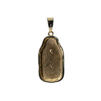 Virgin Mary Framed Moissanite Halo Brown Enamel Sterling Silver Pendant (2)