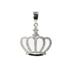 925 Sterling Silver Moissanite Crown-Shaped Pendant 1 Carat