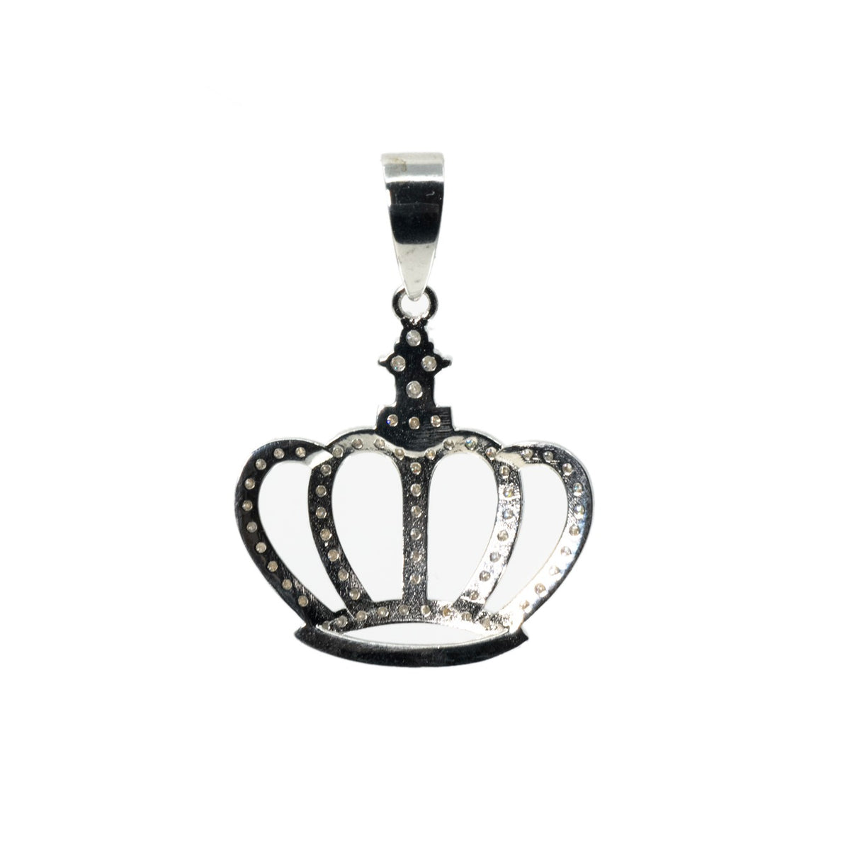 925 Sterling Silver Moissanite Crown-Shaped Pendant 1 Carat (2)