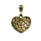 Pavé Moissanite Heart Pendant in 14K Gold Over Silver, 4.0ct (2)