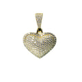 Pavé Heart Moissanite 925 Sterling Silver Pendant 4.00ct