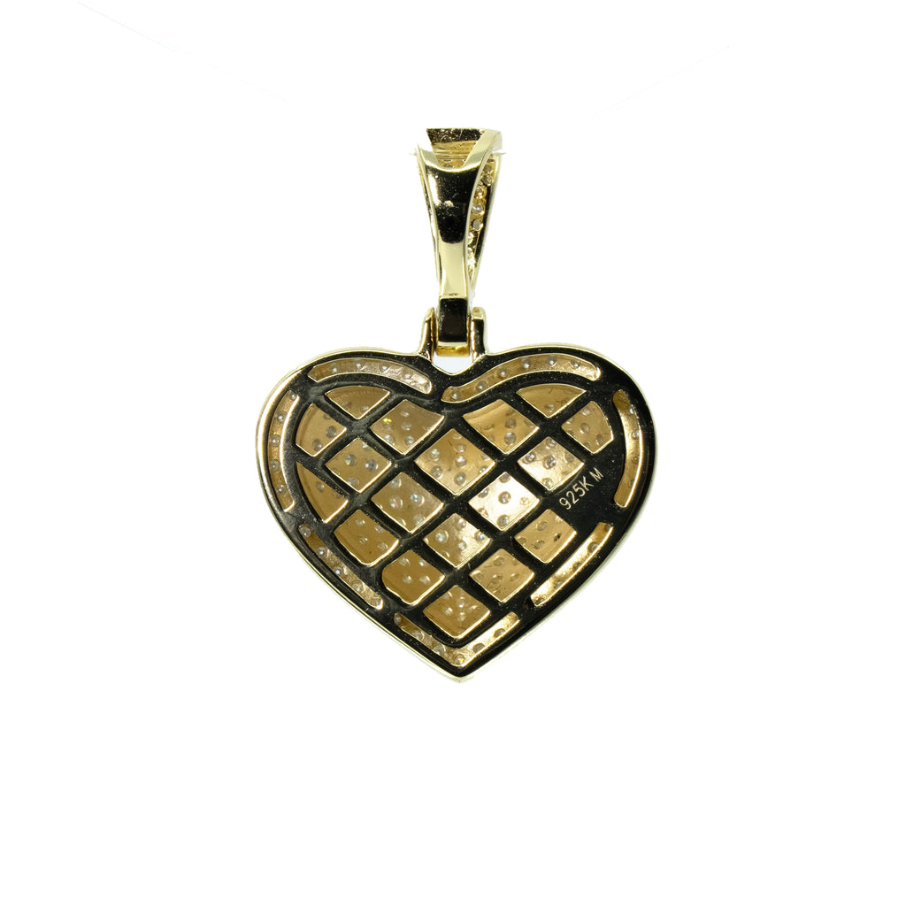 Pavé Heart Moissanite 925 Sterling Silver Pendant 4.00ct (2)