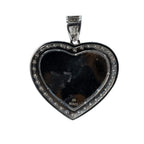Heart-Shaped 925 Silver Moissanite Halo Mirror Pendant 3.8ct (2)