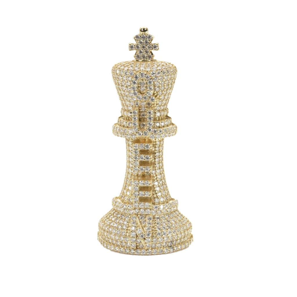 Chess King Inspired Moissanite 4.4ct 14K Gold Over Silver Pendant
