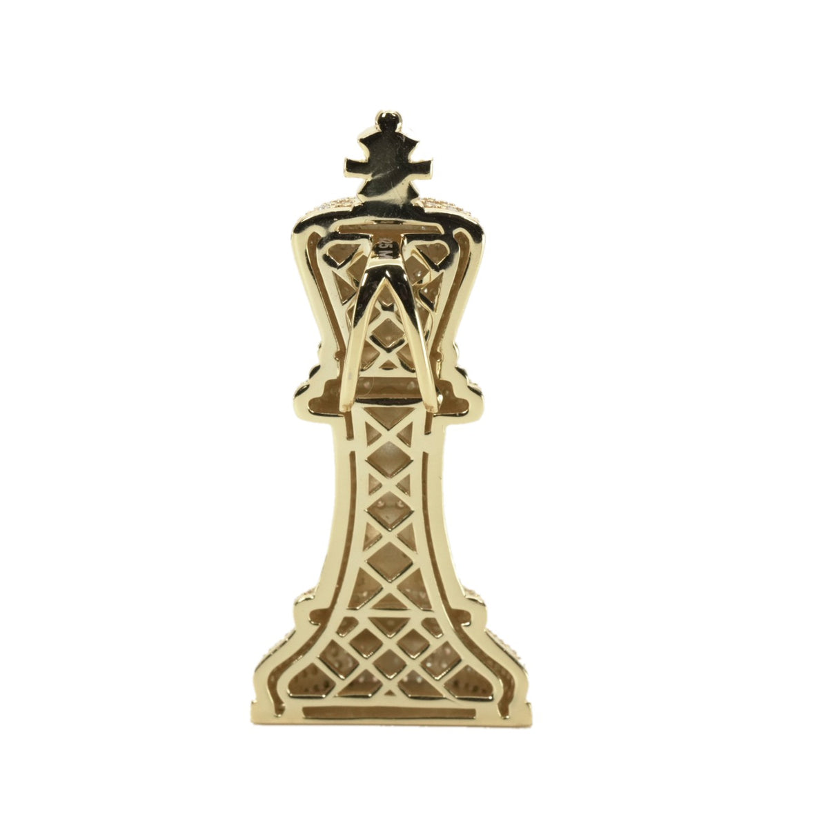 Chess King Inspired Moissanite 4.4ct 14K Gold Over Silver Pendant (2)