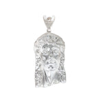 925 Sterling Silver Jesus Face Pendant with Crown of Thorns Detail (2)