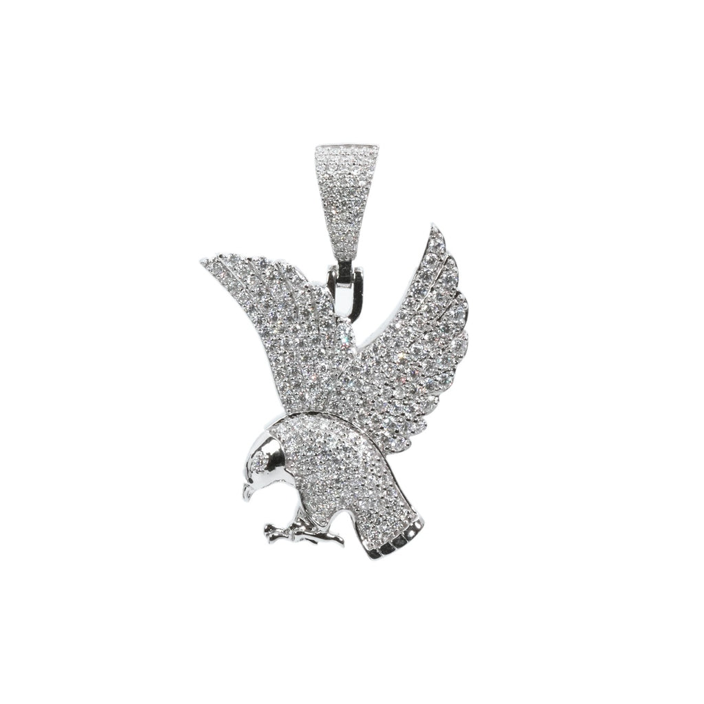 Pavé Moissanite Eagle Pendant in 925 Sterling Silver 3.0ct