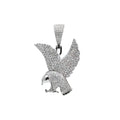 Pavé Moissanite Eagle Pendant in 925 Sterling Silver 3.0ct