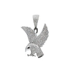 Pavé Moissanite Eagle Pendant in 925 Sterling Silver 3.0ct