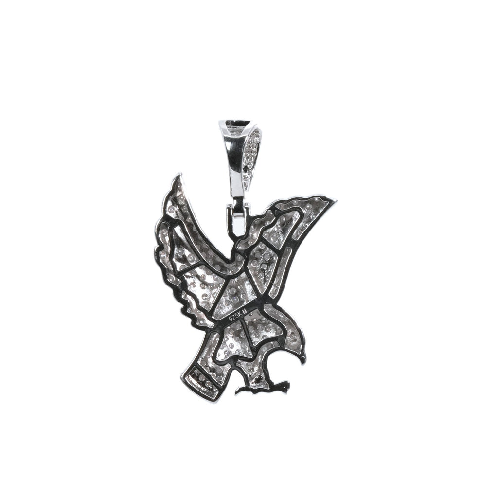 Pavé Moissanite Eagle Pendant in 925 Sterling Silver 3.0ct (2)