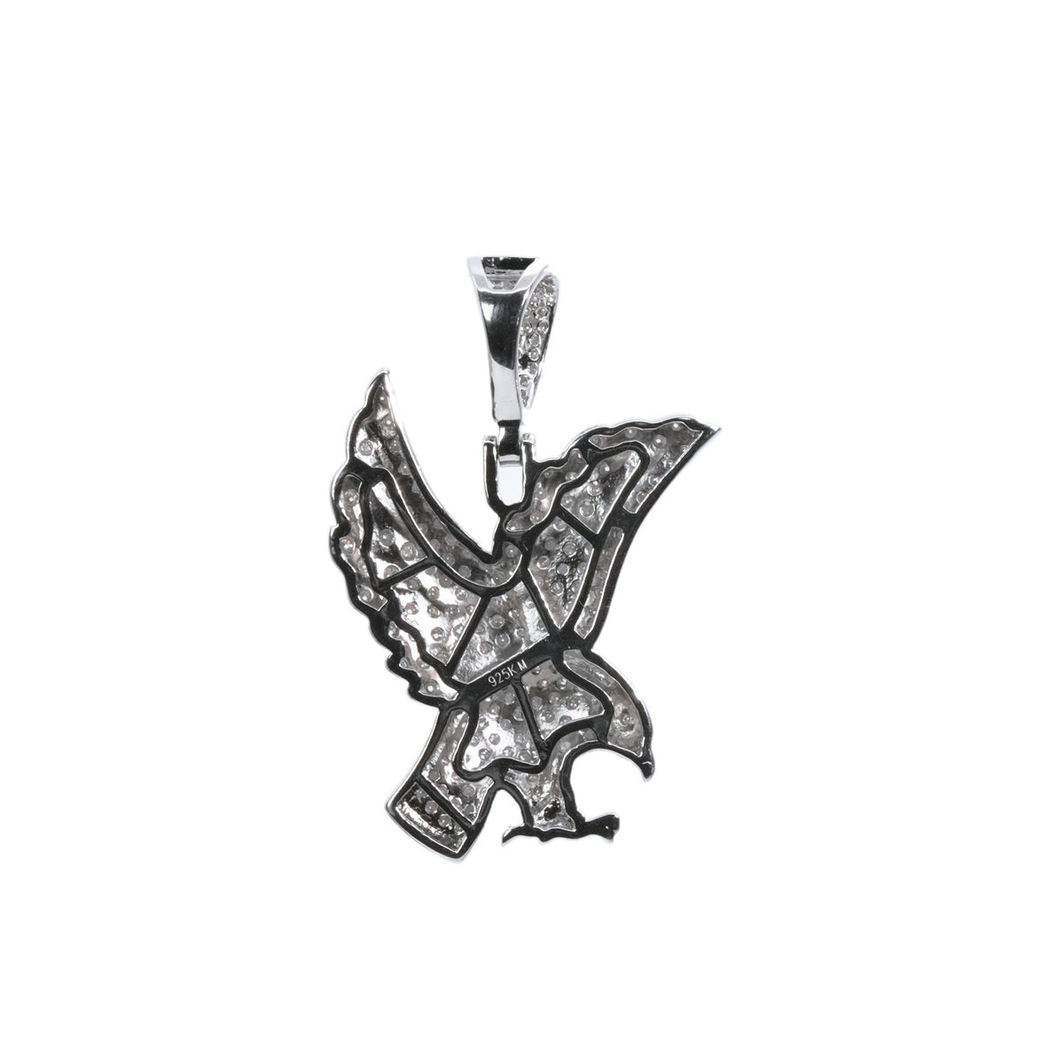 Pavé Moissanite Eagle Pendant in 925 Sterling Silver 3.0ct (2)