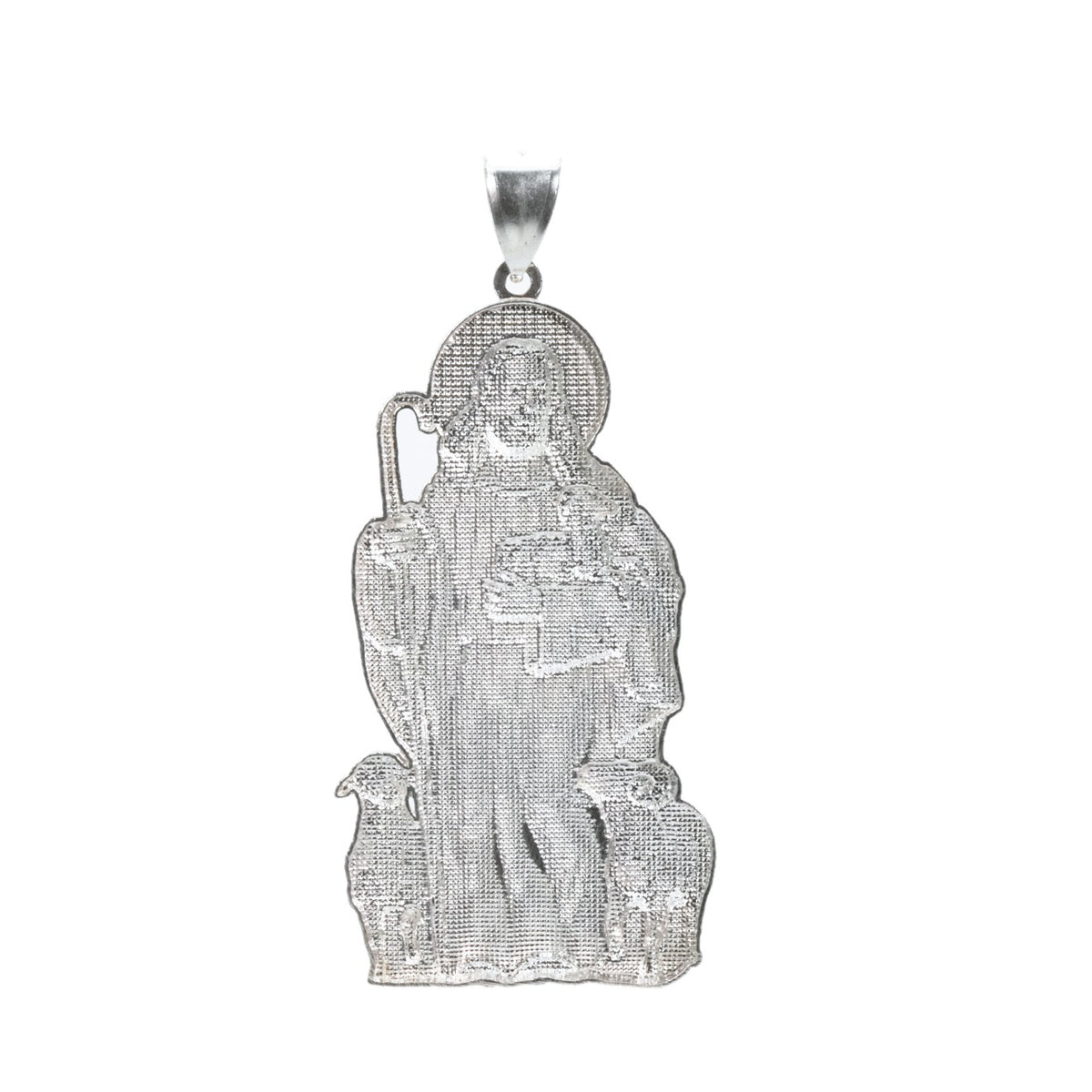 925 Sterling Silver Good Shepherd Religious Pendant with Sheep Motif (2)
