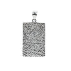 Rectangular Textured Sterling Silver Guadalupe Pendant 925 (2)