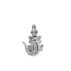 Pavé Alligator 925 Sterling Silver Moissanite Pendant 1.0ct
