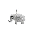 Pavé Moissanite Elephant Charm in 925 Sterling Silver 3.00ct