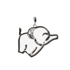 Sterling Silver 925 Moissanite Elephant Outline Pendant 1.5ct (2)