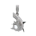 Iced Shark Design 925 Silver Moissanite 2ct Pendant