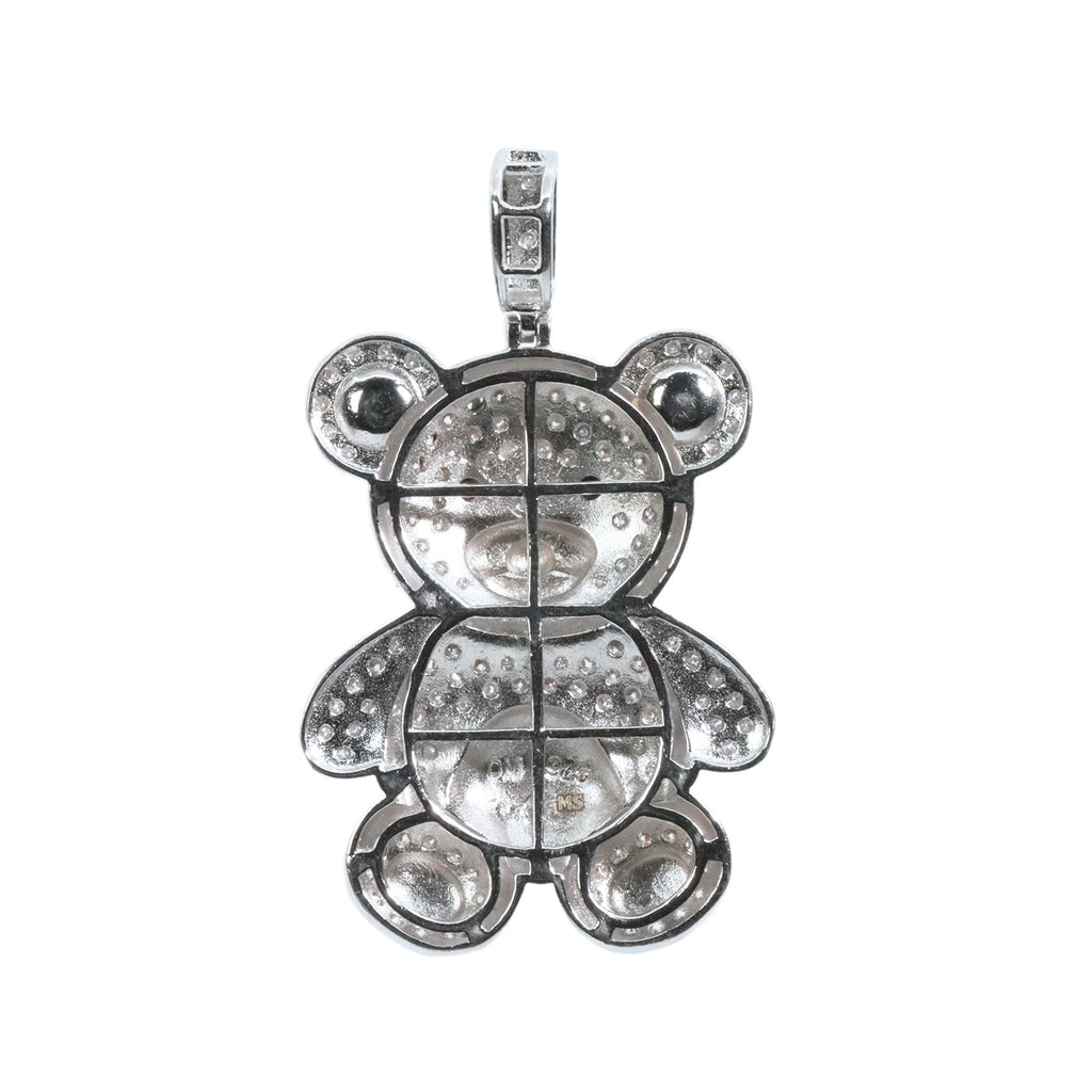 Pavé Moissanite Teddy Bear 925 Sterling Silver Pendant 3.0ct (2)