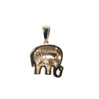 White Enamel Elephant Pendant in 925 Silver with Moissanite Accents, 1.0ct (2)