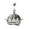 925 Sterling Silver Textured Crown Pendant